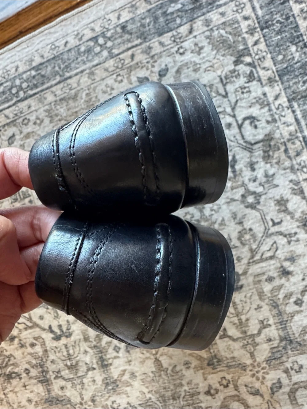 Salvatore Ferragamo Leather Bit Moccasins Men's Size 8.5 Black Quiet Luxury